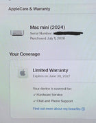 Apple 2024 Mac mini (Apple M4 Pro chip with 12-core CPU and 16-core GPU, 24GB Unified Memory, 512GB) - Silver