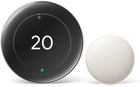 Google Nest Learning Thermostat (4th Gen) with Temp Sensor - Silver