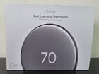 Google Nest Learning Thermostat (4th Gen) with Temp Sensor - Silver