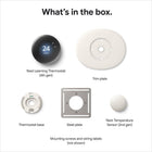 Google Nest Learning Thermostat (4th Gen) with Temp Sensor - Silver