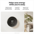 Google Nest Learning Thermostat (4th Gen) with Temp Sensor - Silver