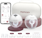 Momcozy M5 Smart Hands-Free Wearable Breast Pump (Cozy Gray, 2 Count)