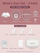 Momcozy M5 Smart Hands-Free Wearable Breast Pump (Cozy Gray, 2 Count)