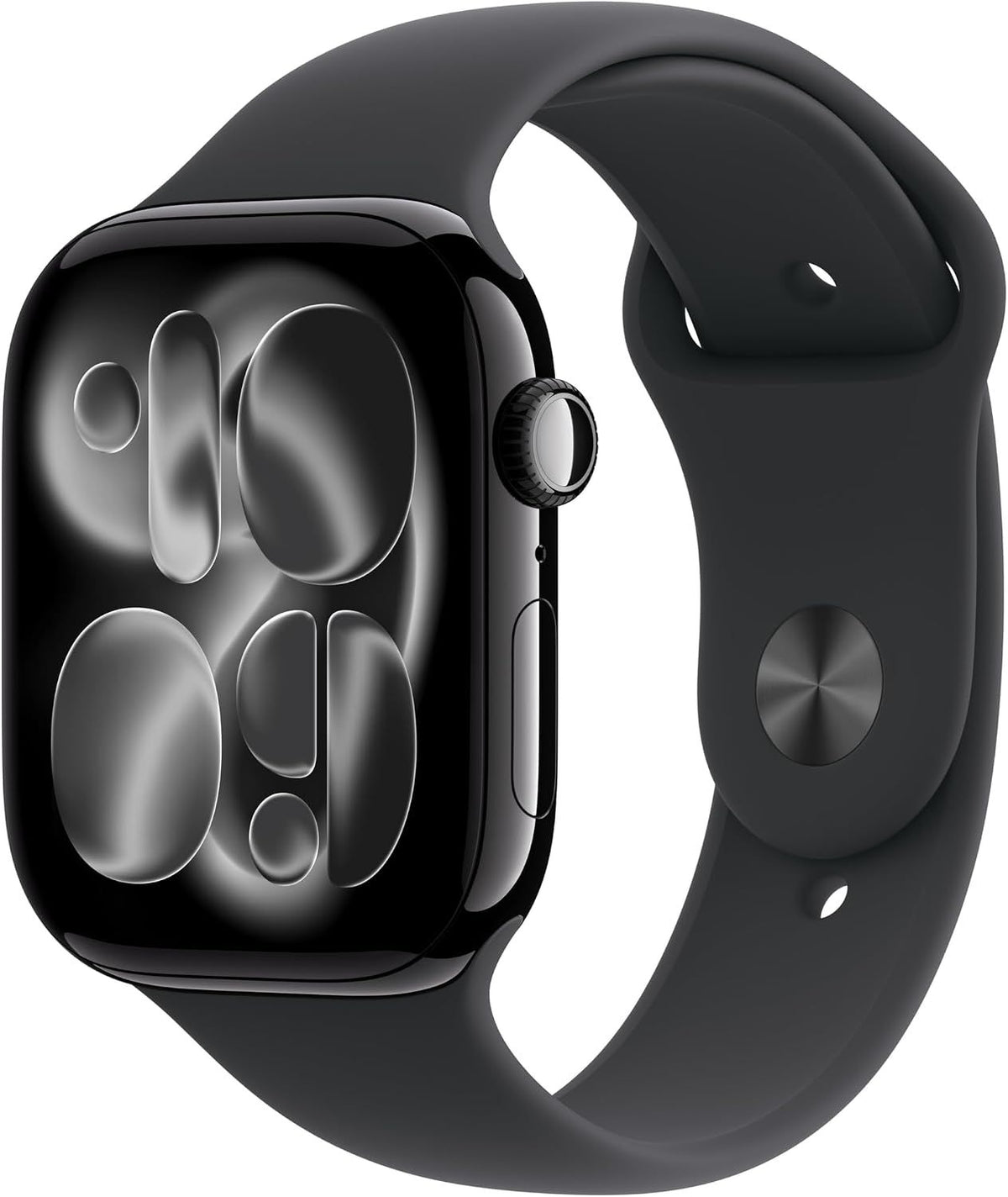 Apple Watch Series 11 [GPS 46mm] Smartwatch with Jet Black Case & Black Sport Band - M/L