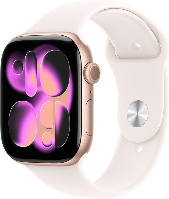 Apple Watch Series 11 [GPS 46mm] Smartwatch - Rose Gold with Sport Band - S/M